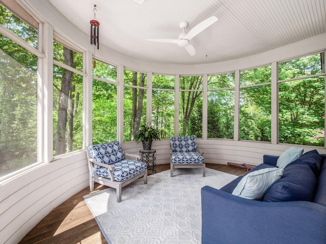1488 Brittingham Ln, Powell, OH 43065 - sunroom / solarium with a ceiling fan