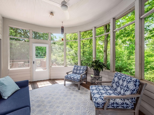 1488 Brittingham Ln, Powell, OH 43065 - sunroom / solarium with ceiling fan