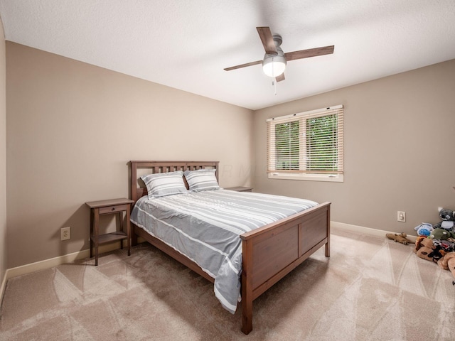 1488 Brittingham Ln, Powell, OH 43065 - bedroom with light colored carpet and ceiling fan