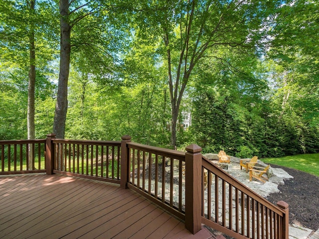 1488 Brittingham Ln, Powell, OH 43065 - deck with an outdoor fire pit