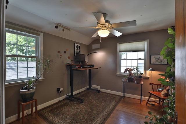 155 Aldrich Rd, Columbus, OH 43214 - office with plenty of natural light, wood finished floors, and ceiling fan