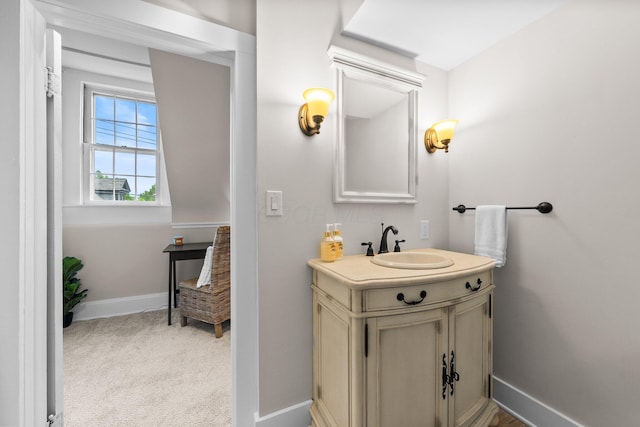 145 E Sycamore St, Columbus, OH 43206 - bathroom featuring vanity and baseboards