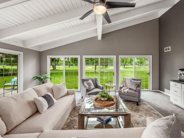 1360 Clubview Blvd S, Columbus, OH 43235 - carpeted living area featuring ceiling fan and baseboards