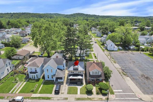 421 E Main St, Newark, OH 43055 - aerial perspective of suburban area featuring a heavily wooded area