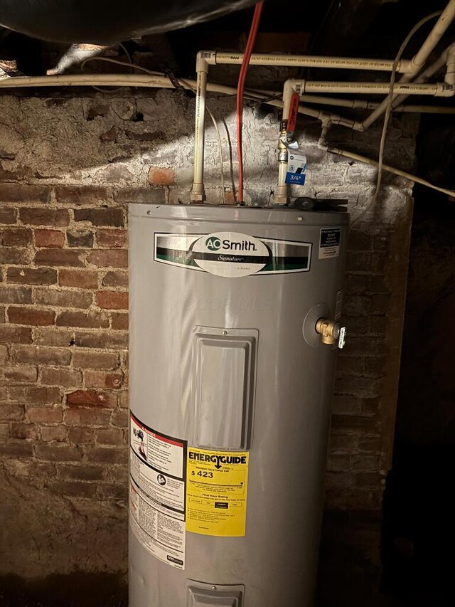418 Clinton St, Circleville, OH 43113 - utility room featuring electric water heater