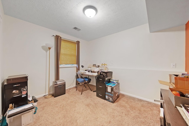 5770 Linworth Rd, Columbus, OH 43235 - home office featuring carpet, a textured ceiling, and baseboards