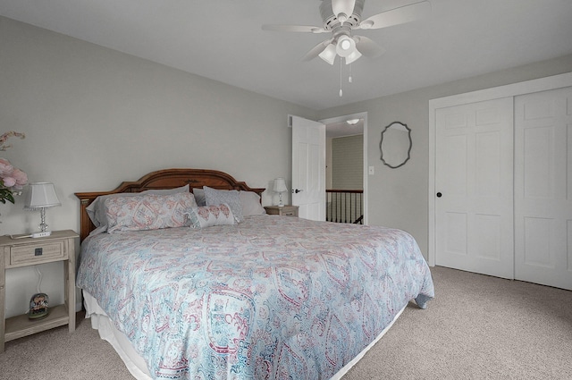 1059 Circle On The Grn, Columbus, OH 43235 - bedroom with carpet floors, a closet, and ceiling fan