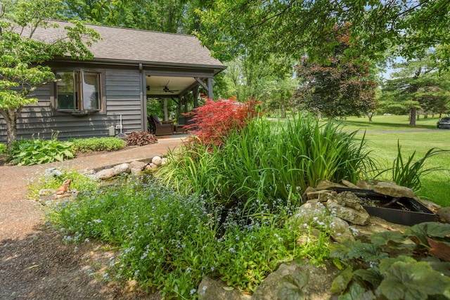 3515 Babbitt Rd, Blacklick, OH 43004 - view of green lawn with a ceiling fan