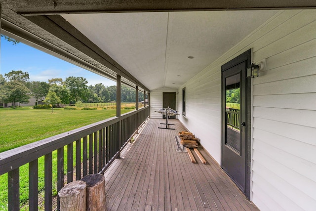 3515 Babbitt Rd, Blacklick, OH 43004 - wooden deck featuring a yard