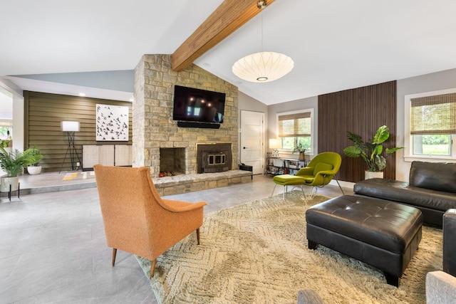 3515 Babbitt Rd, Blacklick, OH 43004 - living area featuring healthy amount of natural light and a fireplace