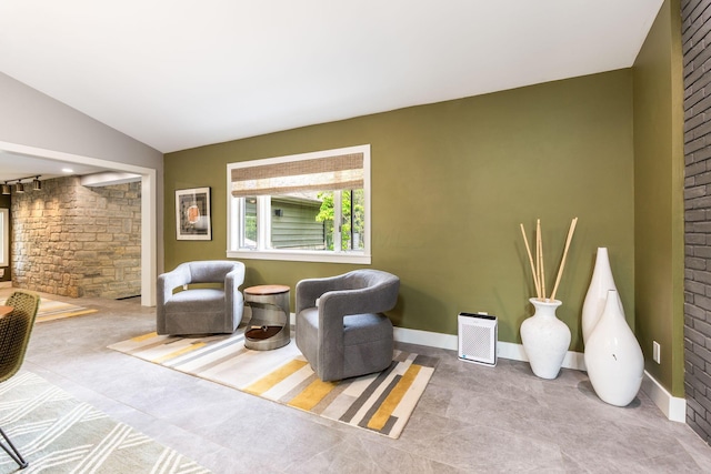 3515 Babbitt Rd, Blacklick, OH 43004 - sitting room with tile patterned flooring and lofted ceiling