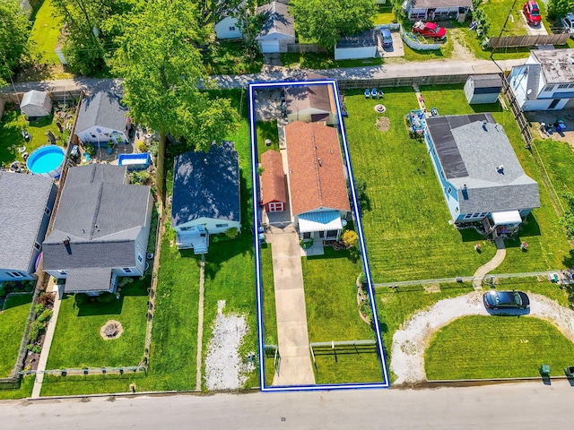 3009 Hiawatha St, Columbus, OH 43224 - aerial view of residential area with property parcel outlined