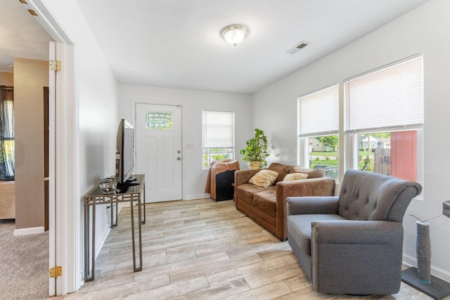 3009 Hiawatha St, Columbus, OH 43224 - living room featuring healthy amount of natural light, baseboards, and light wood-style flooring