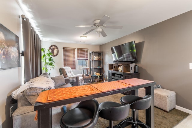 3009 Hiawatha St, Columbus, OH 43224 - carpeted office space with ceiling fan and baseboards