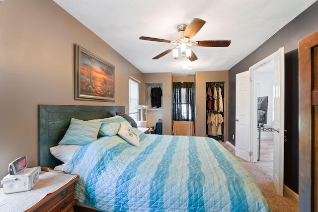 3009 Hiawatha St, Columbus, OH 43224 - bedroom with light carpet, a ceiling fan, and baseboards
