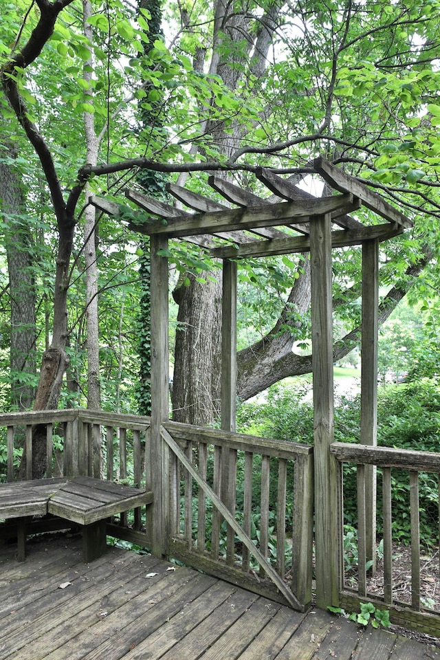 4399 Colerain Ave, Columbus, OH 43214 - wooden terrace with a pergola