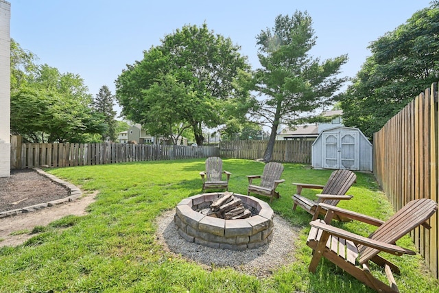 4561 Valley Quail Blvd N, Westerville, OH 43081 - view of yard with an outdoor fire pit
