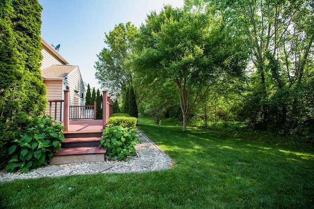 1808 Primrose Ave, Lewis Center, OH 43035 - view of grassy yard with a deck
