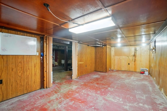 443 Binns Blvd, Columbus, OH 43204 - unfinished basement with wood walls