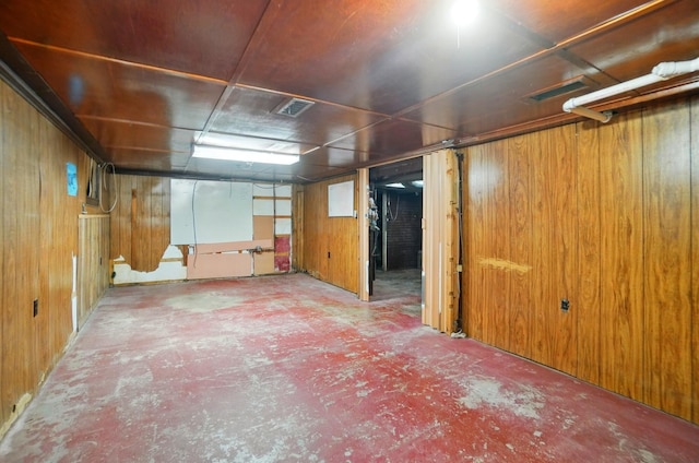 443 Binns Blvd, Columbus, OH 43204 - basement with wood walls