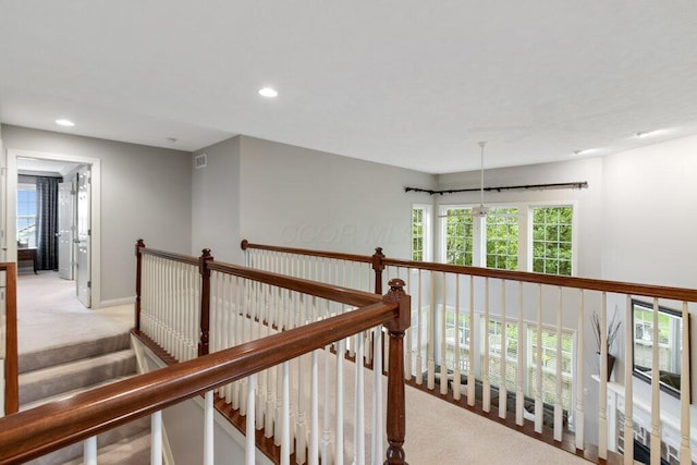 345 Quarter Way, Delaware, OH 43015 - hall with carpet floors, recessed lighting, and healthy amount of natural light
