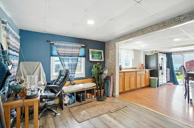 1106 E Walnut St, Lancaster, OH 43130 - office space with a paneled ceiling and light wood-style floors