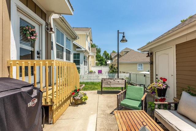 183 W Case St, Powell, OH 43065 - view of patio / terrace featuring a residential view