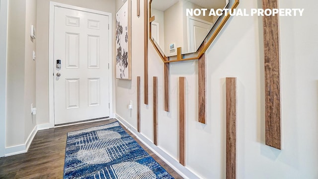 904 Allegro Dr, Reynoldsburg, OH 43068 - entrance foyer featuring dark wood-type flooring and baseboards
