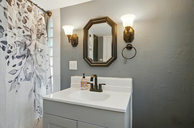 4 Greer St, Mount Vernon, OH 43050 - bathroom with vanity and a shower with shower curtain