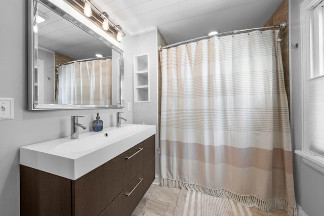 472 Tibet Rd, Columbus, OH 43202 - full bath with vanity and a shower with curtain