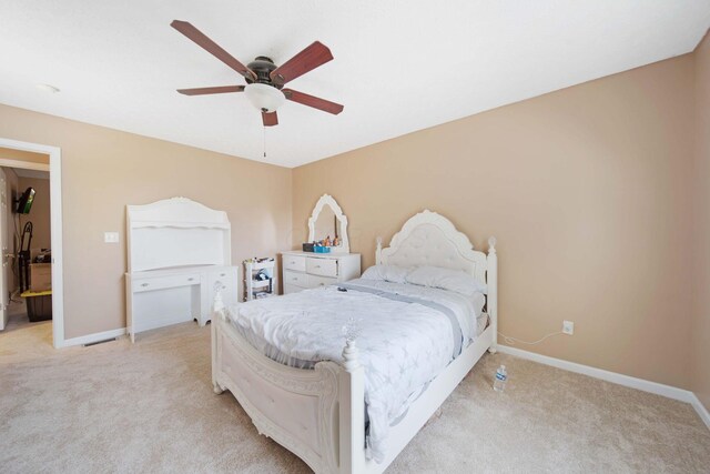 7619 Rippingale St, Blacklick, OH 43004 - bedroom featuring light colored carpet, baseboards, and a ceiling fan