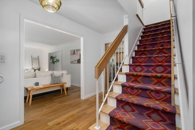 8121 Blind Brook Ct, Columbus, OH 43235 - stairway with wood finished floors