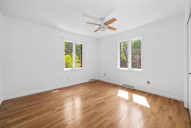 8121 Blind Brook Ct, Columbus, OH 43235 - empty room featuring healthy amount of natural light, a ceiling fan, and light wood-type flooring