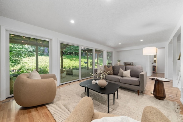 8121 Blind Brook Ct, Columbus, OH 43235 - living room featuring light wood-style floors and recessed lighting