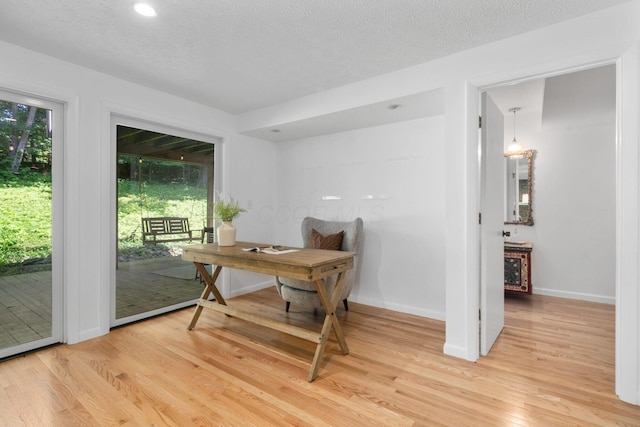 8121 Blind Brook Ct, Columbus, OH 43235 - home office featuring light wood-style floors and a textured ceiling