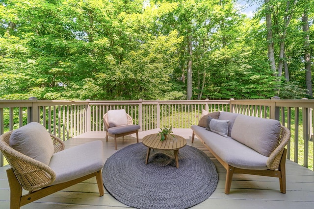 8121 Blind Brook Ct, Columbus, OH 43235 - wooden deck with an outdoor living space