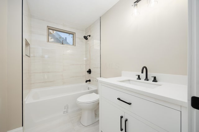 463 E Woodrow Ave, Columbus, OH 43207 - bathroom featuring vanity, washtub / shower combination, and toilet