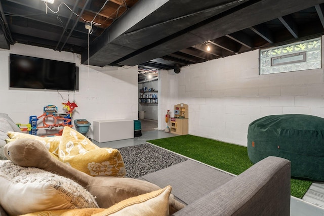 128 S Kellner Rd, Columbus, OH 43209 - basement featuring concrete block wall