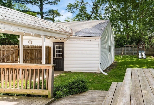 128 S Kellner Rd, Columbus, OH 43209 - wooden terrace featuring a playground