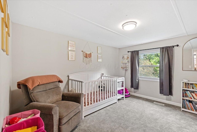 5895 Swartz Mill Rd SE, Sugar Grove, OH 43155 - carpeted bedroom with baseboards and a crib
