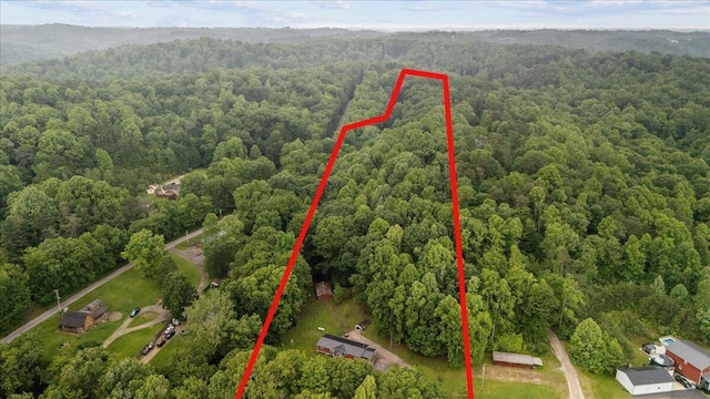 5895 Swartz Mill Rd SE, Sugar Grove, OH 43155 - aerial view of property's location featuring a heavily wooded area and property parcel outlined