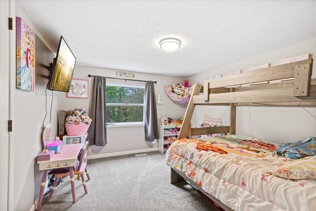 5895 Swartz Mill Rd SE, Sugar Grove, OH 43155 - bedroom featuring carpet, a textured ceiling, and baseboards