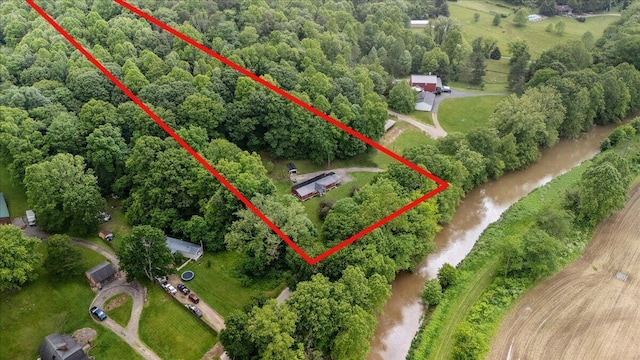 5895 Swartz Mill Rd SE, Sugar Grove, OH 43155 - aerial view of property's location featuring property parcel outlined