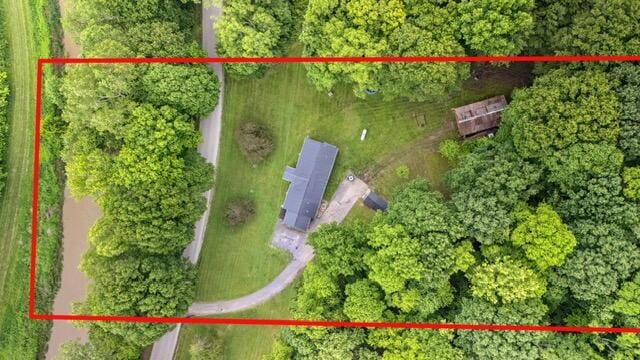 5895 Swartz Mill Rd SE, Sugar Grove, OH 43155 - aerial view of property's location with property parcel outlined