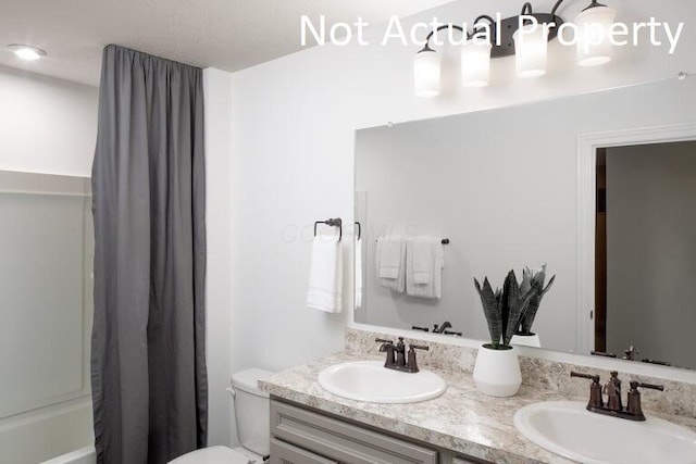 3323 Tender Ave Lot 7165, Powell, OH 43065 - full bath featuring double vanity and shower / bath combo with shower curtain