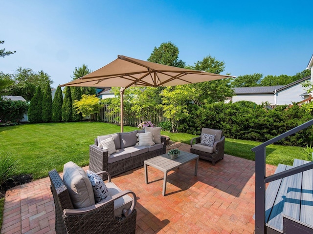 3579 Aaron Dr, Columbus, OH 43228 - view of patio / terrace featuring an outdoor hangout area