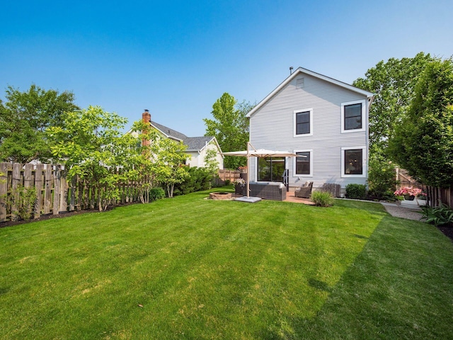 3579 Aaron Dr, Columbus, OH 43228 - rear view of house featuring an outdoor living space and a patio