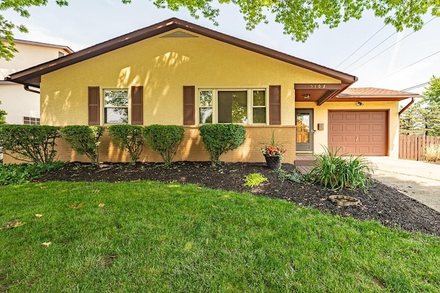 5102 Avalon Ave, Columbus, OH 43229 - view of front of property with stucco siding, a garage, and driveway