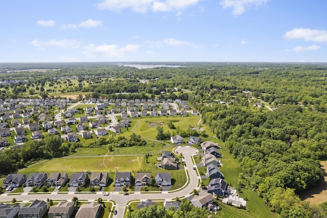 185 Saffron Dr, Sunbury, OH 43074 - aerial perspective of suburban area featuring a heavily wooded area