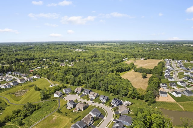 185 Saffron Dr, Sunbury, OH 43074 - aerial overview of property's location featuring a heavily wooded area and nearby suburban area